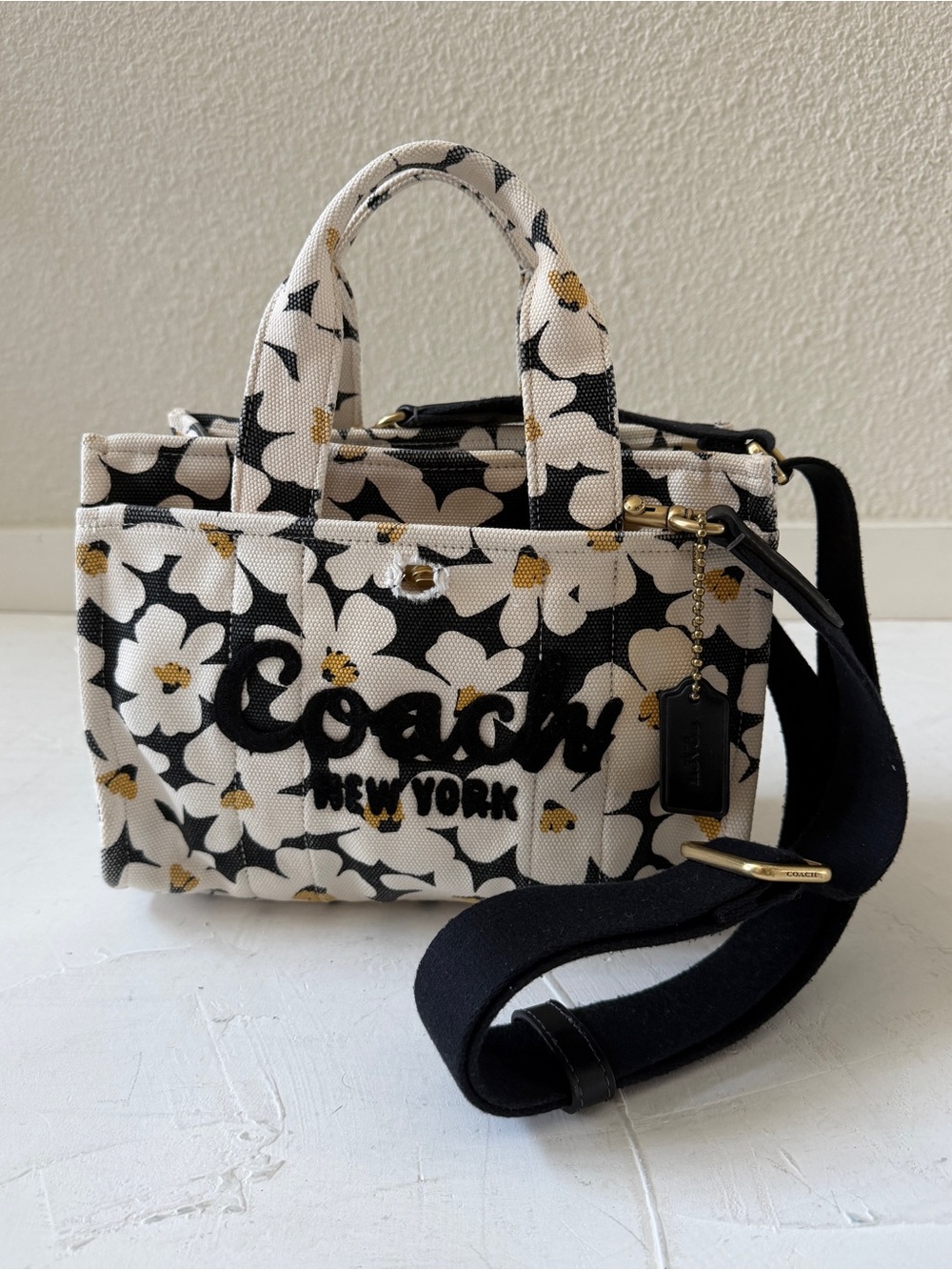 Coach Rogue Cargo Floral Print Canvas Tote 26 Chalk Multi - READ